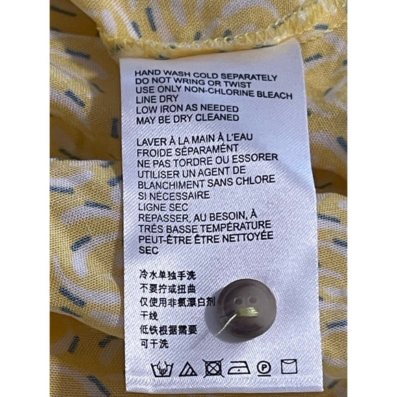 Anthropologie Maeve Blithe Button Down Blouse in Yellow SZ 18W - Picture 11 of 15